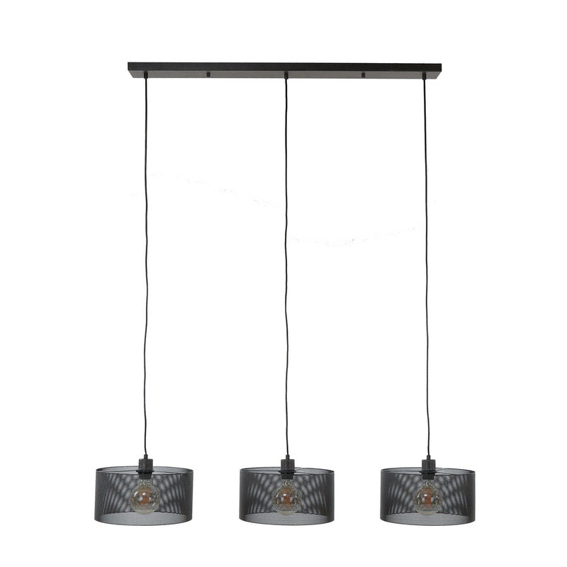 Tonno Hängeleuchte Pendelleuchte Lampe schwarz Metall Mesh 3 flammig - 8713244078484