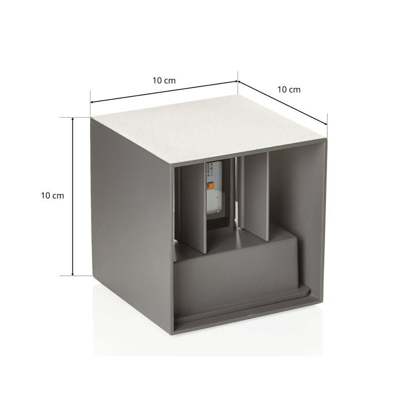 Orion Außenwandleuchte LED Cube anthrazit Gartenleuchte Wandleuchte 10x10cm IP54 - 9003090253630