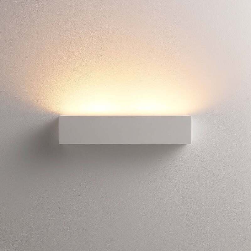 Lindby Wandleuchte Santino LED Wandlampe dimmbar G9 bemalbar weiß 35x7,5cm - 4251096533569