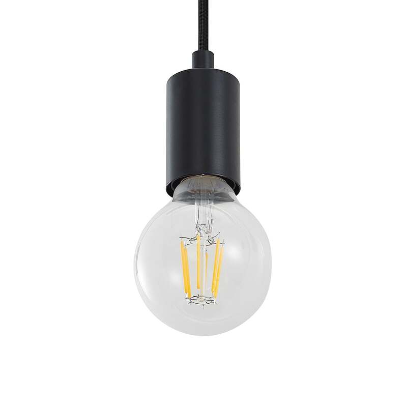 Lindby Hängeleuchte Ferris 4-flammig LED Pendelleuchte Lampe Holz schwarz 90cm - 4251911744507
