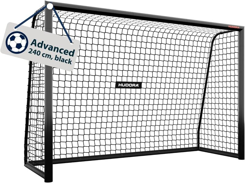 HUDORA Advanced Fußballtor Garten Fußballtor mit stabilem Stahlrahmen schwarz - 4005998769706