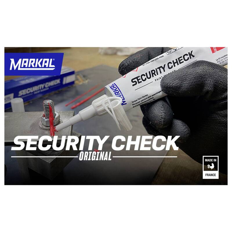 Security Check Paint Marker  Black  Extended Plastic Tip - 0048615966731