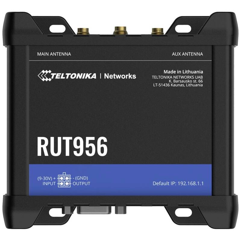 TELTONIKA RUT956 LTE 4G Industrie Router schwarz -40°C bis 75°C kompakt - 4779051840175
