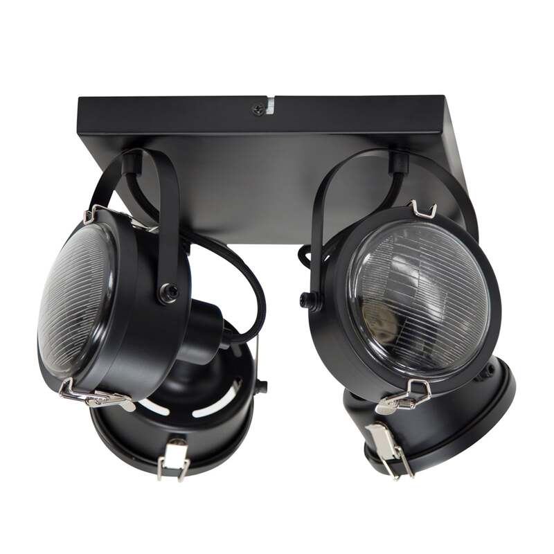 K.S. Deckenleuchte Satellite 4-flammig LED dimmbar schwarz Metall 39x39cm - 8714732685009