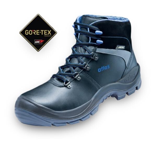 Atlas Sicherheitsschuh Arbeitsschuhe GTX 745 GORE TEX S3 Gr 49 Weite 10 Schwarz - 4043692138374