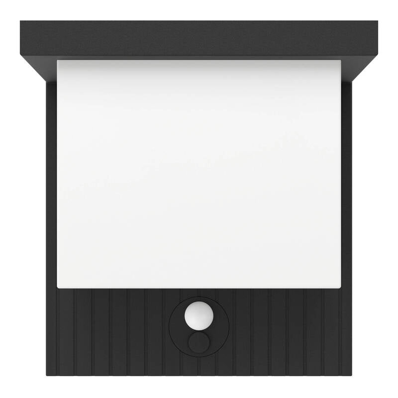 EGLO Solar Wandlampe Außen mit Sensor Frigento 15cm schwarz-melkkleurig - 9008606389360
