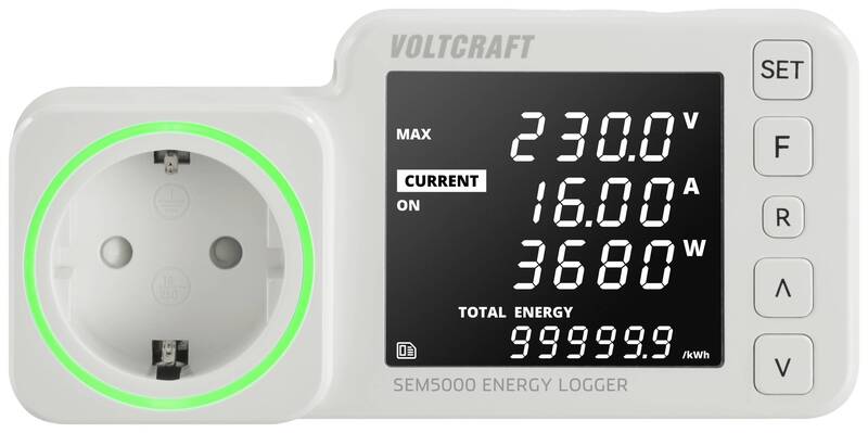 VOLTCRAFT Energiekostenmessgerät Kostenprognose Alarmfunktion Überspannungsalarm - 4064161218847
