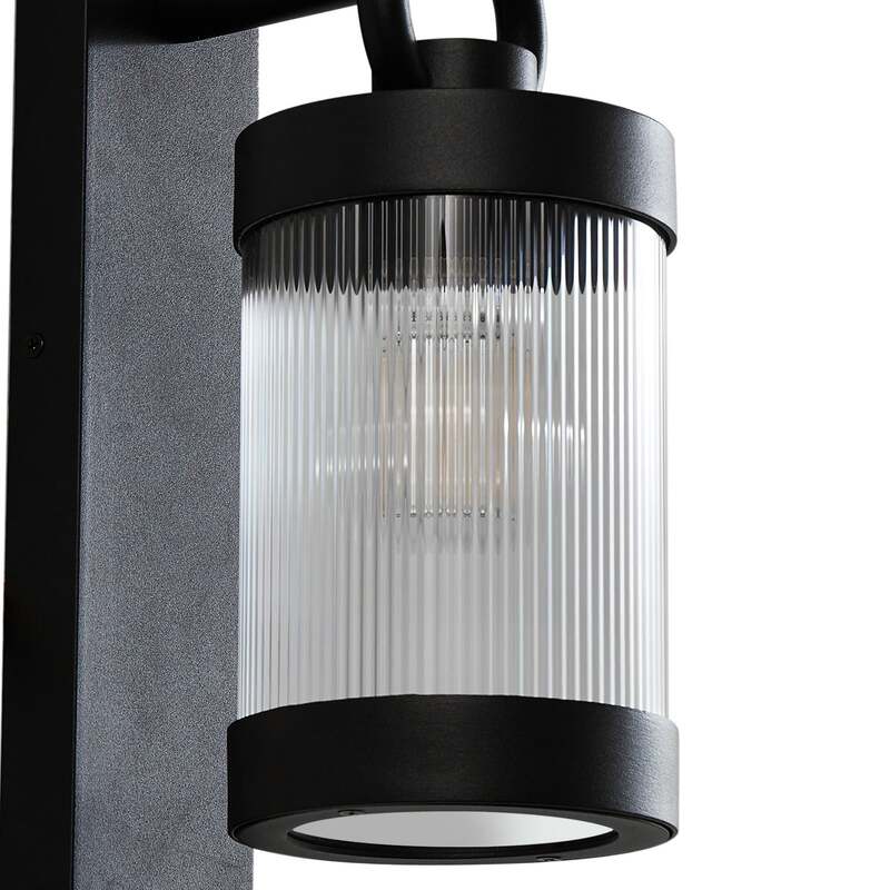 Lindby Außenwandleuchte Yrene LED Gartenlampe mit Sensor schwarz 20cm IP44 - 4251911798098