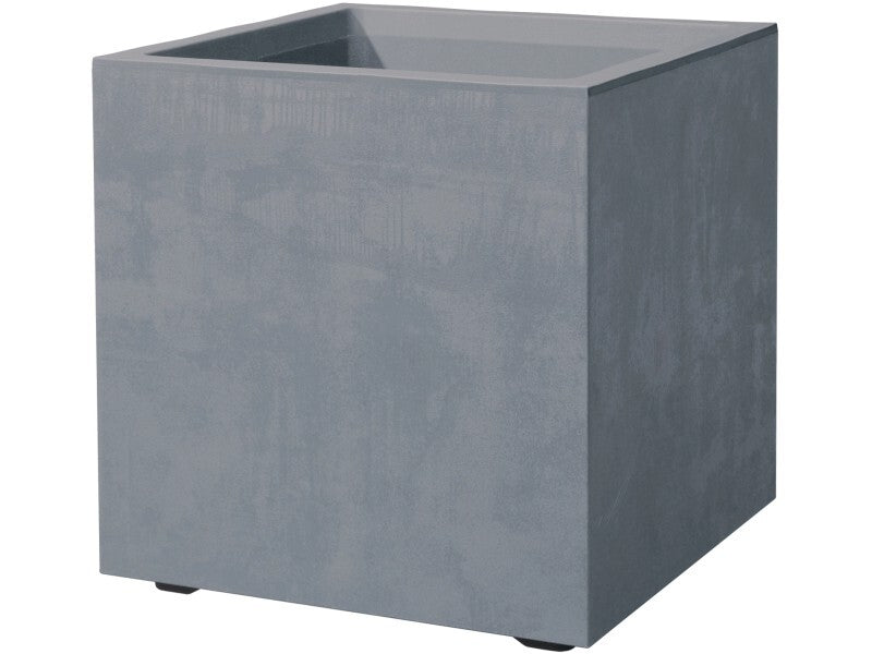 Deroma Pflanztopf Quadro Millenium 39x39cm Aschgrau Garten Pflanzgefäß robust - 0191942105486