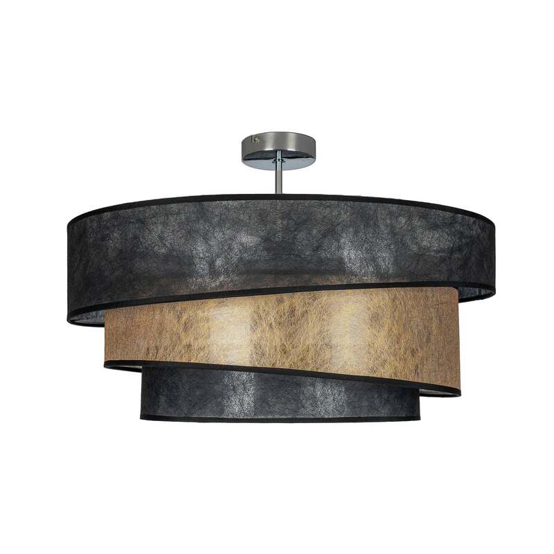 Lindby Deckenlampe Ayvira LED Leuchte Lampe schwarz-gold 56cm E27 dimmbar - 4251911751185