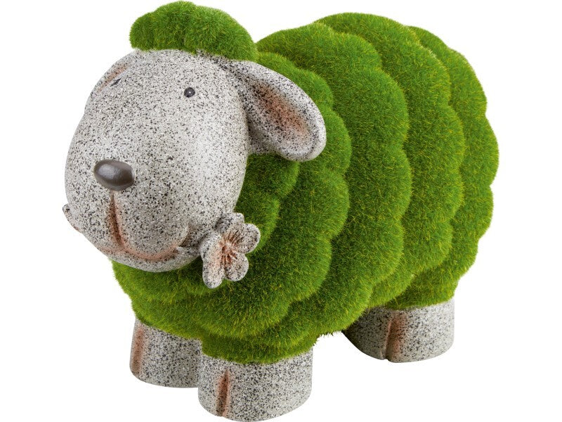 Deko-Schaf aus Polyresin und Kunstrasen Gartenfigur 28x14,5x20cm grün - 4048126018024