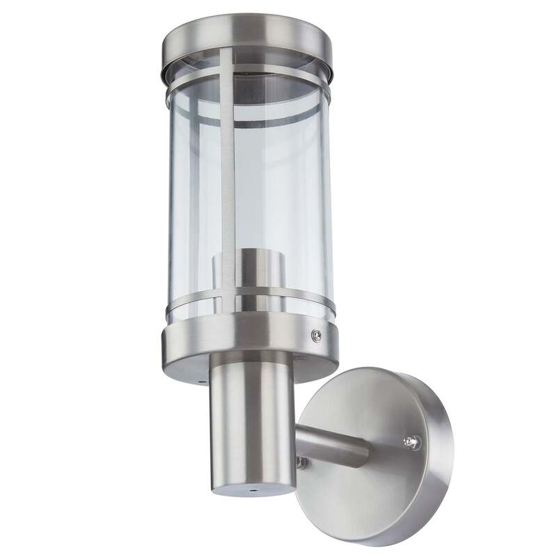 Lindby Außenwandleuchte Djori Außenlampe Wandleuchte Wandleuchte E27 Edelstahl - 4251096528718