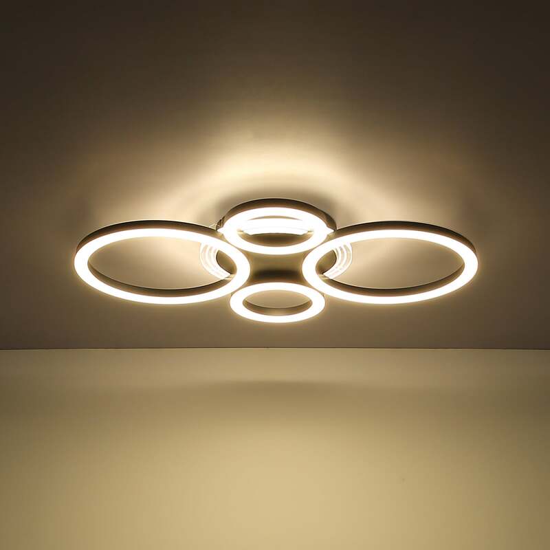 Globo Deckenleuchte Loretta LED Lampe Leuchte CCT dimmbar schwarz 53cm 2500lm - 0000010057431