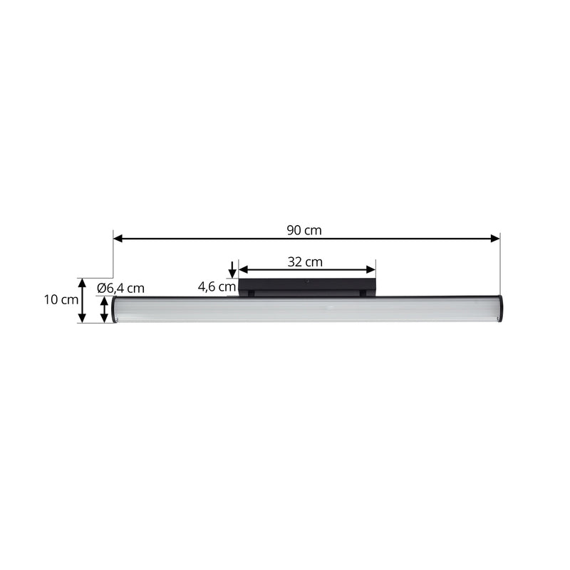 Wandleuchte Wandlampe Lindby LED Lampe schwarz Stahl IP44 Kirka CCT 90cm - 4251911795097
