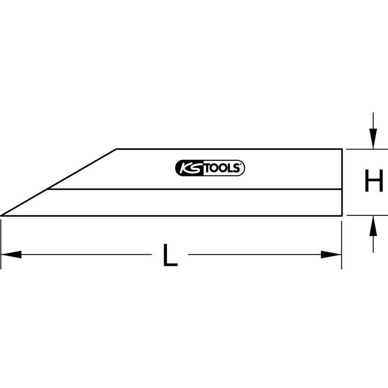 KS Tools Präzisions-Haarlineal 500mm rostfreier Stahl genau Handwärmeschutz - 4042146332481