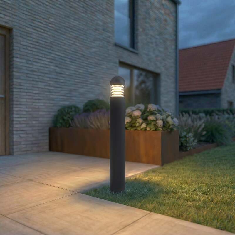 Lucande Wegeleuchte Gartenleuchte Skagena LED Pollerleuchte anthrazit 90cm IP54 - 0000010047281