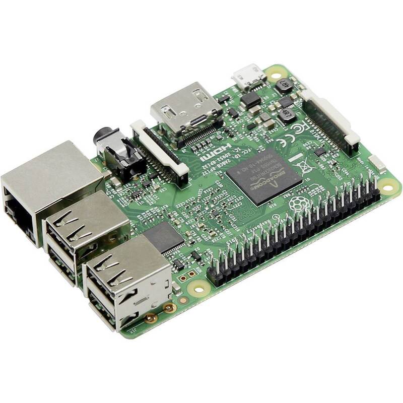 Raspberry Pi 3 Model B 1 GB Quad-Core 4x1.2 GHz WLAN Bluetooth Mini-PC - 5056561802435