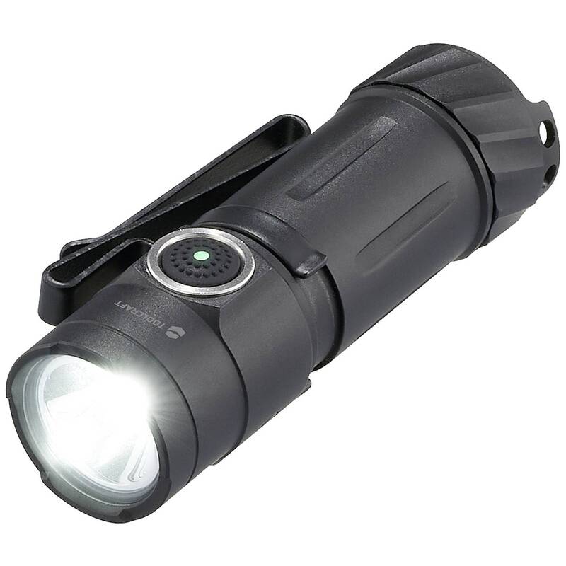 Toolcraf LED Taschenlampe Mini-Lampe Akku Schwarz verstellbar Aluminiumlegierung - 4064161336367