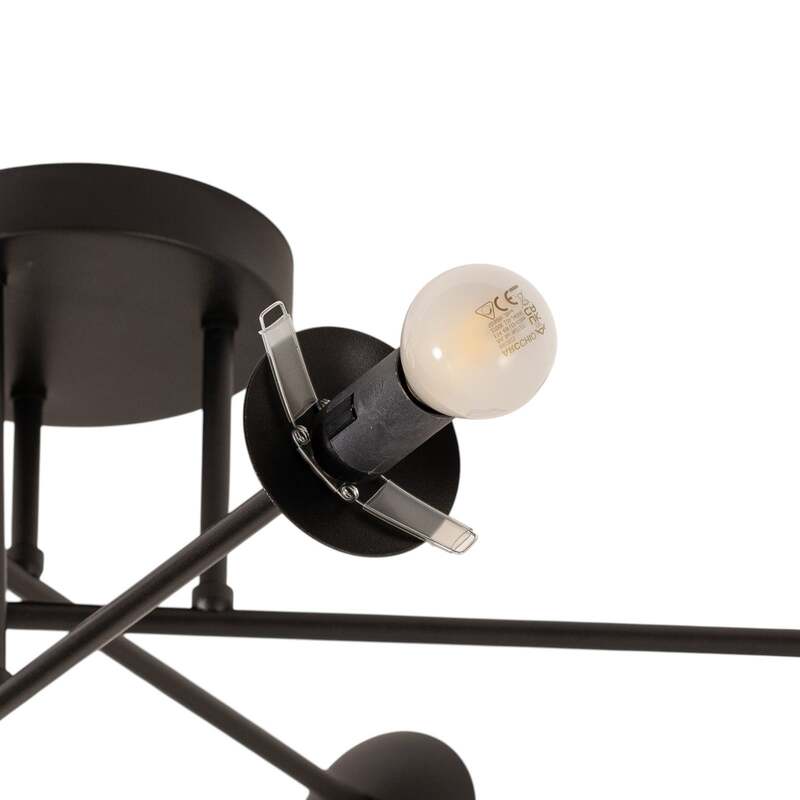 Euluna Deckenleuchte Glassy schwarz/opal Deckenlampe Lampe Licht Leuchte Spot497 - 4251911783575
