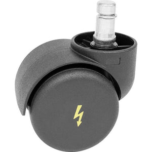 B-Ware BJZ ESD-Stuhlrollen A-60722 5 Stück schwarz lastabhängig gebremst