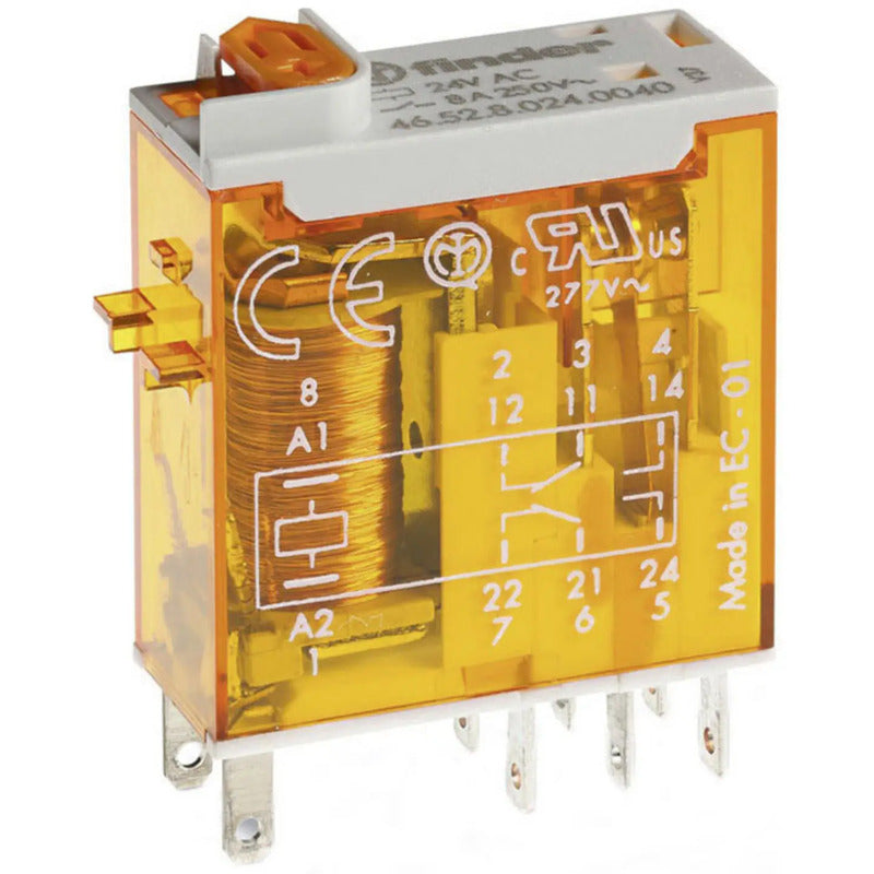 Finder Steckrelais 46.52.8.024.0040 24V AC 8A 2 Wechsler 10 St. Tray AgNi - 2050006434390