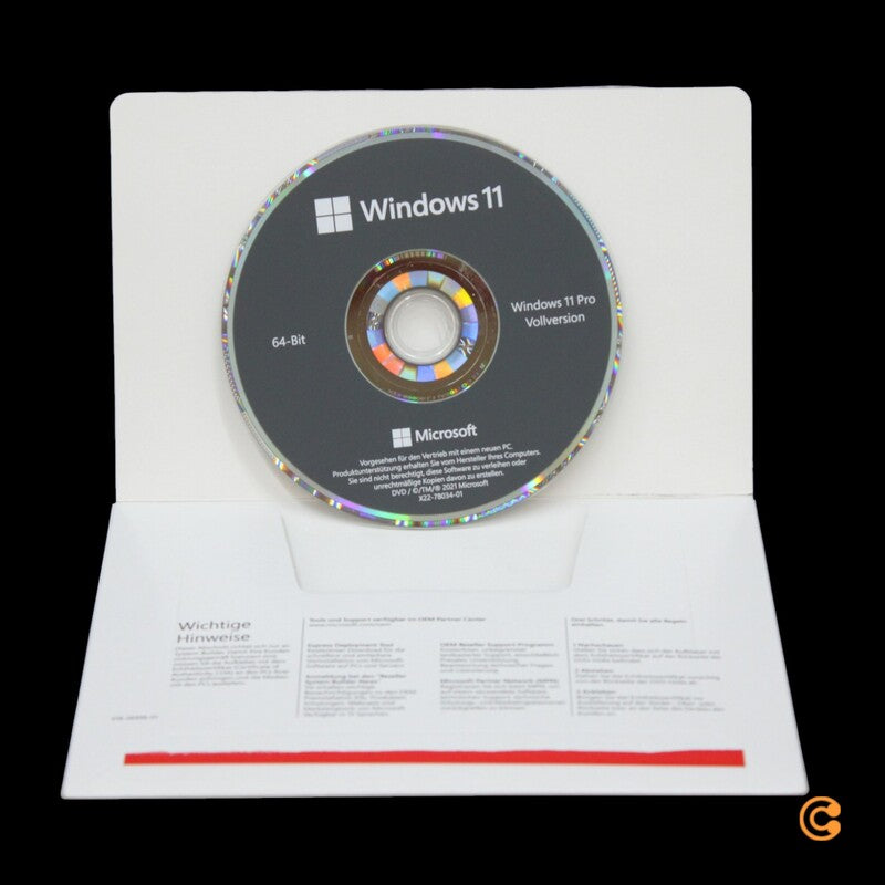 Microsoft Windows 11 Pro deutsche Version Vollversion 1 Lizenz Betriebssystem - 0889842905953