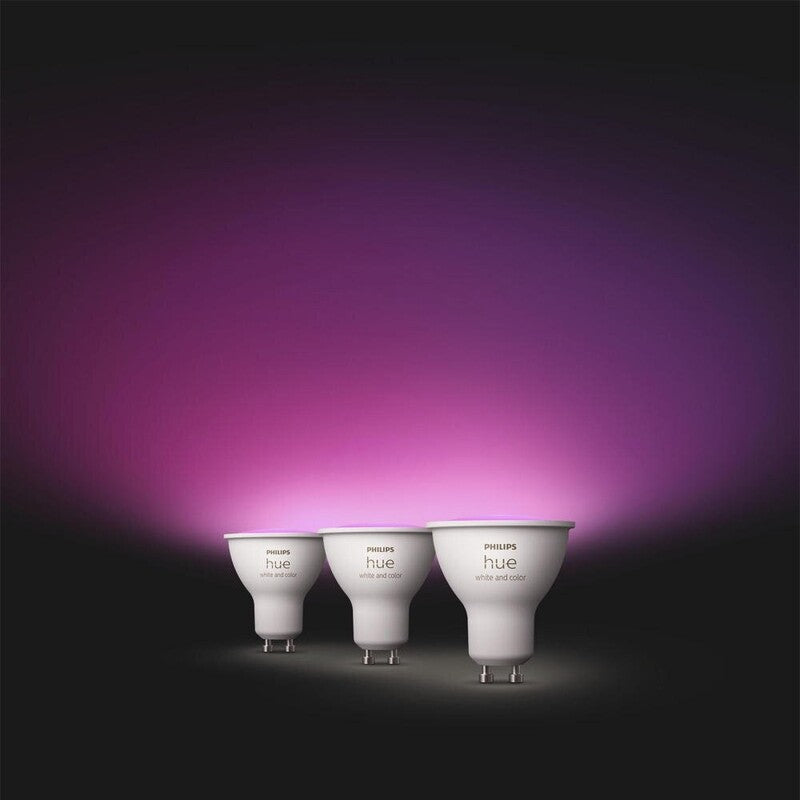 Philips Hue GU10 Smart Spot LED Leuchte dimmbar 4,2W 3er Set mehrfarbig weiß - 8720169229877