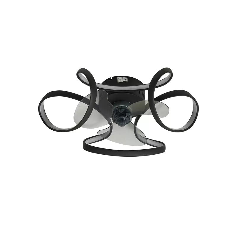 Lindby LED-Deckenventilator Lomata Deckenventilator Venti schwarz leise Ø 23 cm - 4251911780093