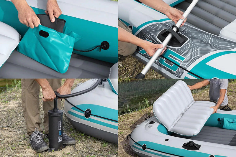 Bestway Schlauchboot Hydro-Force Adventure Elite X5 364x166cm für 5 Personen - 06941607357996