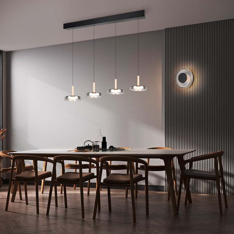 TRIO LIGHTING Wandleuchte Lampe Celeste LED Lampe dimmbar schwarz chrom Ø22cm - 4017807616866