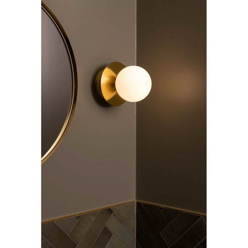 Globen Lighting Wandlampe Wandleuchte ART DECO LED Lampe dimmbar messing weiß - 7319436941652