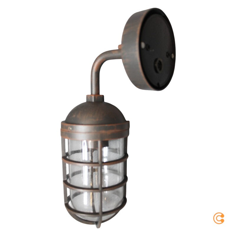 Wandleuchte Außenwandlampe Leuchte Gero Metall Glaslampenschirm E27 LED IP44 - 4251096553208