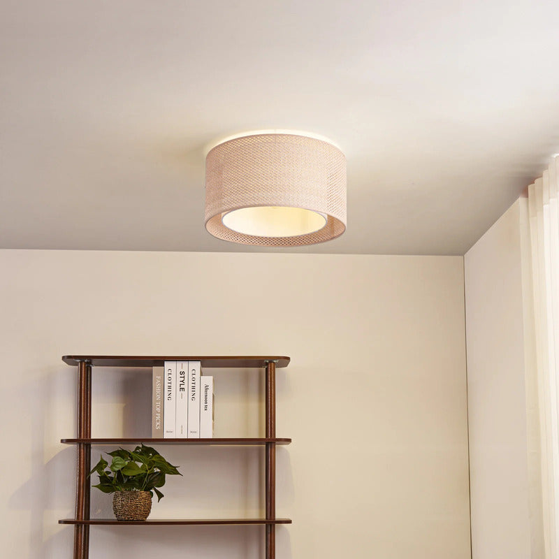 Lindby Deckenleuchte Soula LED Lampe Leuchte dimmbar beige Ø40cm 22cm hoch - 4251911765496