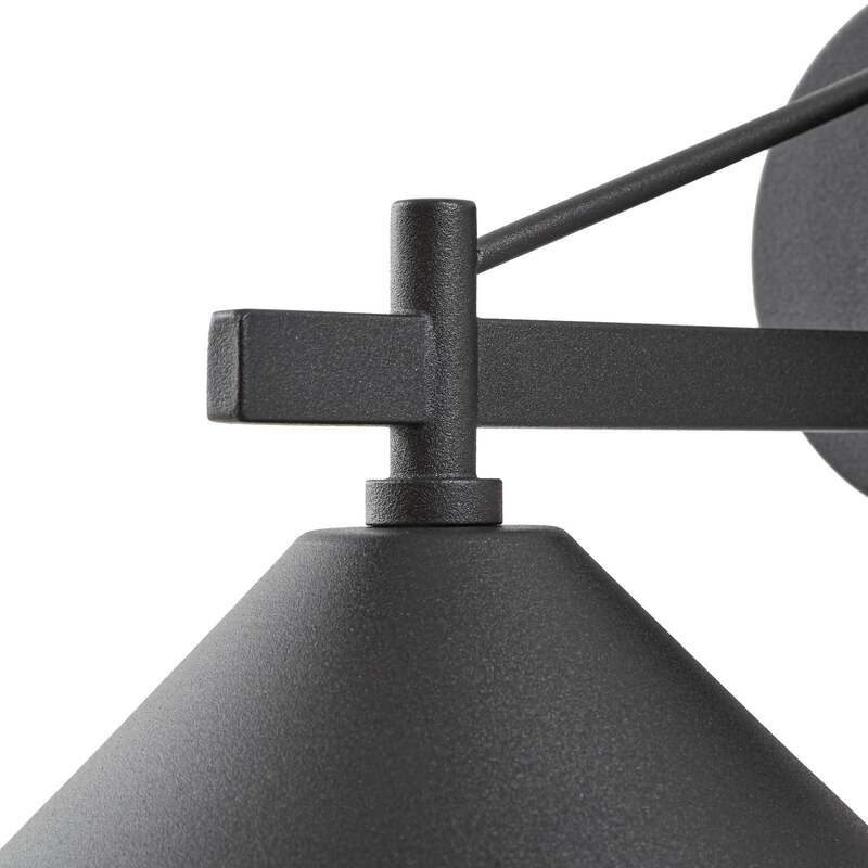 Lucande Außenwandleuchte Kiyogi schwarz LED Gartenlampe dimmbar IP65 31cm - 4255830911064