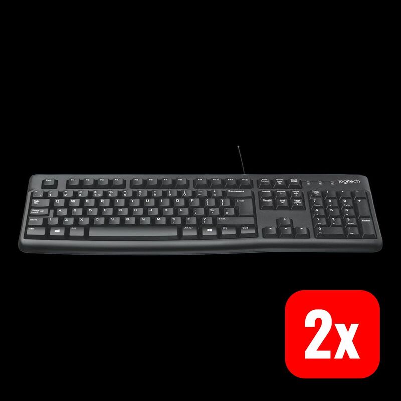 Logitech Tastatur PC Tastatur K120 QWERTY USB Eingabegerät schwarz 1,5m Kabel - 5099206020917