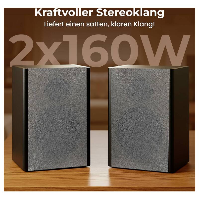 Reflexion HiFi-Tuner DAB+ CD-Player Bluetooth Schwarz elegant 379x329x160mm - 4260664982210