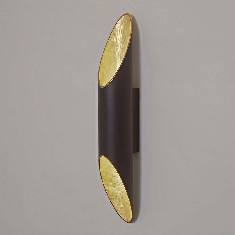 Holländer Wandleuchte Wandlampe Organo Anthrazit Gold Dimmbar 55 cm GU10 LED - 4250151334820