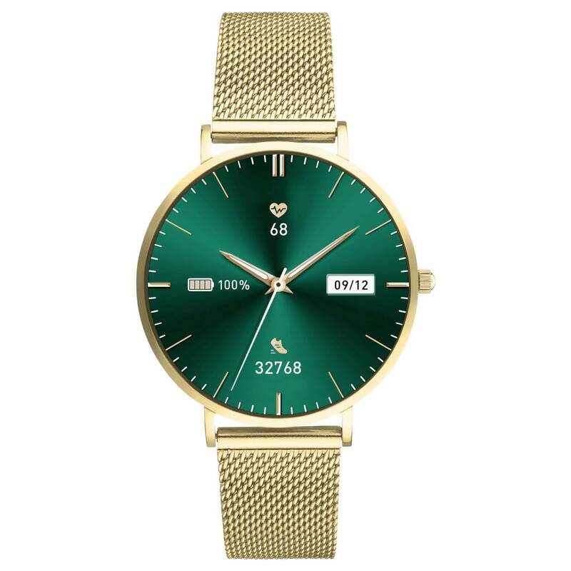 XCOAST Smartwatch Uhr SIONA 2 Nano Citrin Gold Fitness Tracker Damen Fitnessuhr - 4260449578324