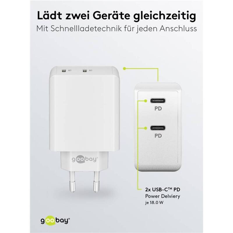 Goobay 61758 Mobile Device Charger White Indoor - 4040849617584