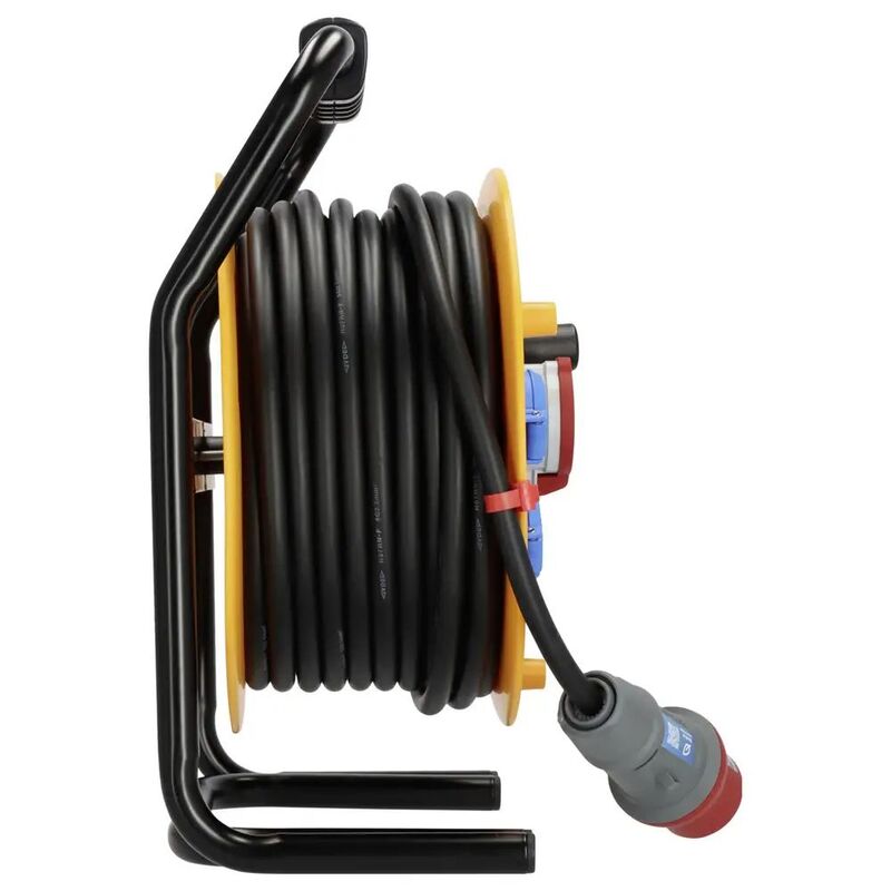 Brennenstuhl Kabeltrommel CEE-Stecker 16A 5polig 30m Schwarz IP44 Kabelrolle - 4007123058129