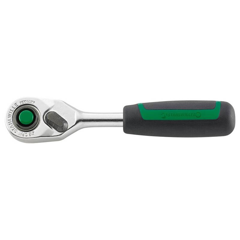 Stahlwille Umschaltknarre 1/4" (6,3 mm) 80 Zähne 117 mm verchromt Werkzeug 89g - 4018754235902