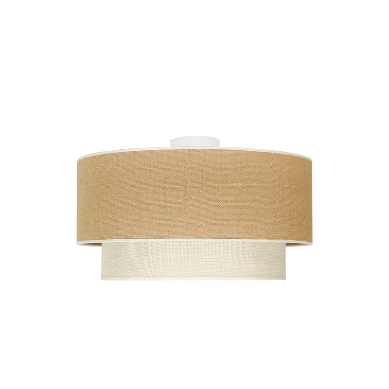 Euluna Deckenleuchte Boho Jute Lampe Leuchte dimmbar braun beige Ø45cm 32cm - 4251911789966