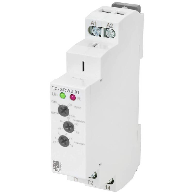 TRU COMPONENTS Temperaturregler Thermostat Heizen Kühlen Hutschiene TCGRW801 - 4064161293400