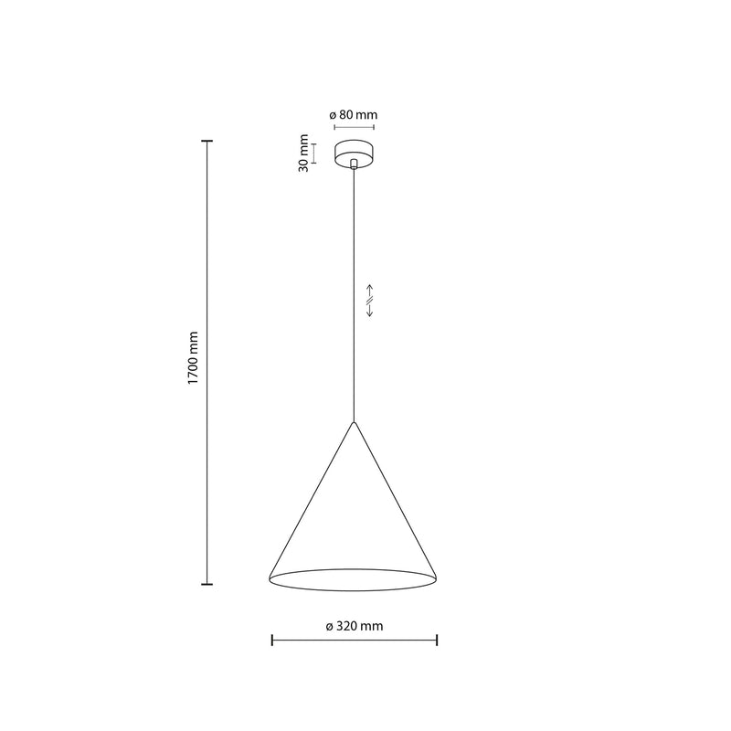 Hängeleuchte Cono Pendelleuchte dimmbar gelb matt Ø32cm Stahl E27 1-flammig - 5901780532819