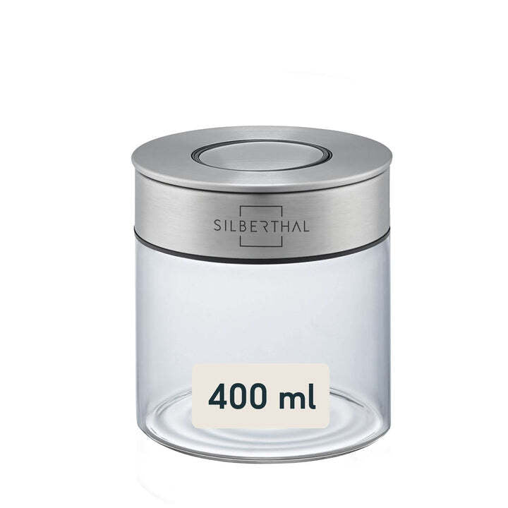 SILBERTHAL Vorratsglas Aufbewahrung Glasbehälter Borosilikatglas 400ml 3 STÜCK - 4260470467086