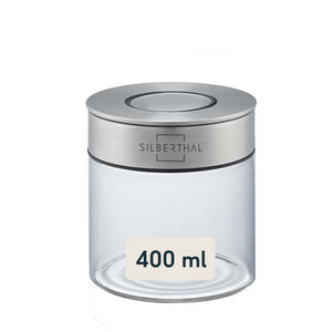 B-Ware SILBERTHAL Vorratsglas Aufbewahrung Glasbehälter Borosilikatglas 400ml 3 STÜCK
