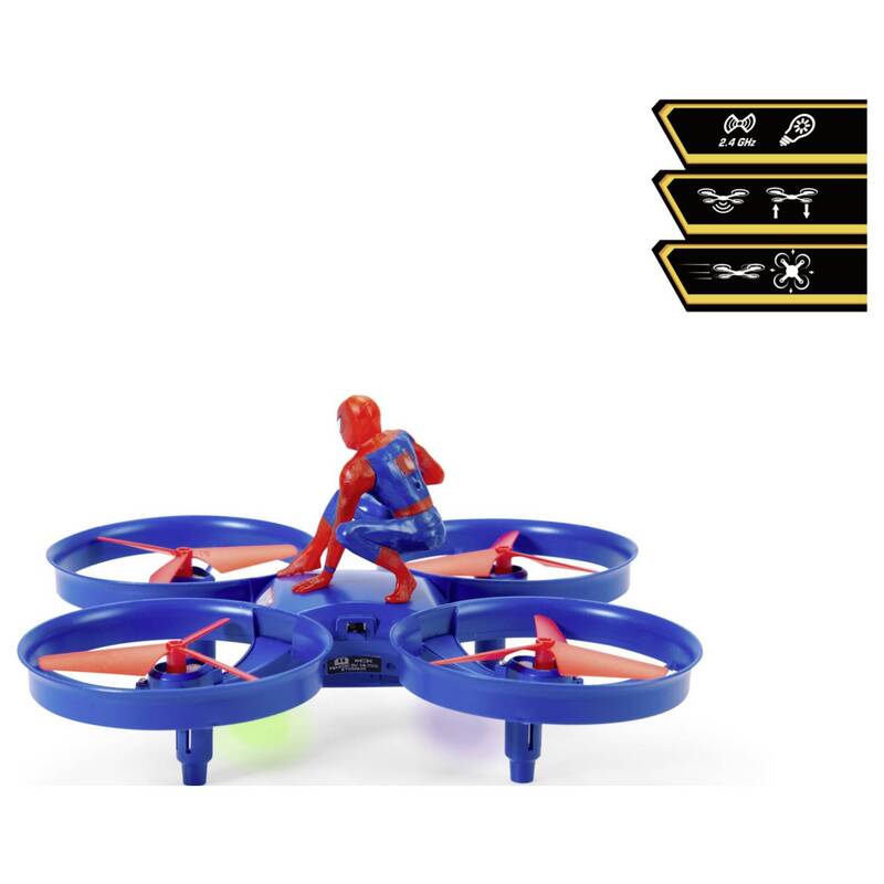 Dickie RC Drohne Spider-Man Quadrocopter Spielzeug ferngesteuert 2,4GHz rot blau - 4006333094446