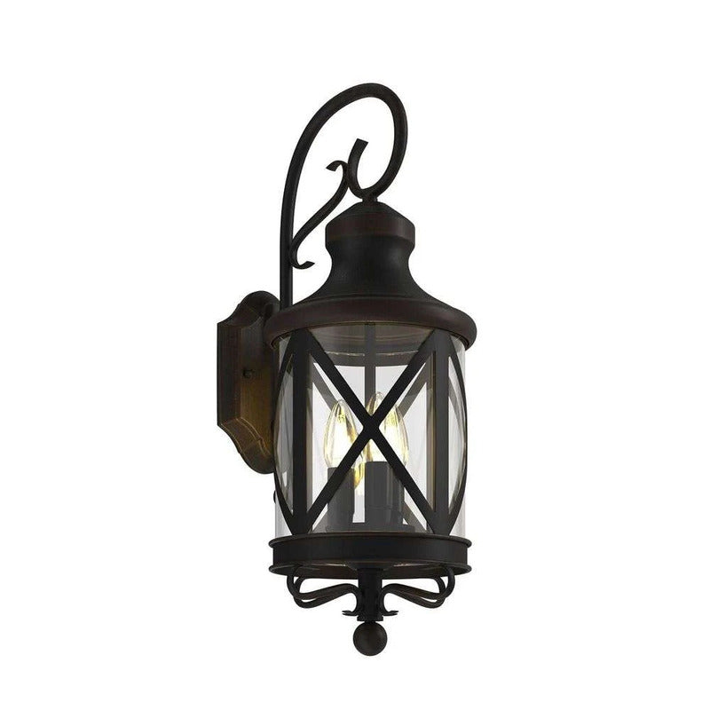 Lucande Außenwandleuchte Marcellino LED Gartenlampe Wandleuchte rost 19x52cm - 4251096565454