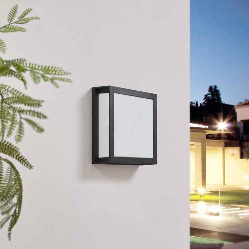 Lindby Außenwandleuchte Sivana LED Wandleuchte Gartenlampe dimmbar schwarz 26 cm - 4251911786828