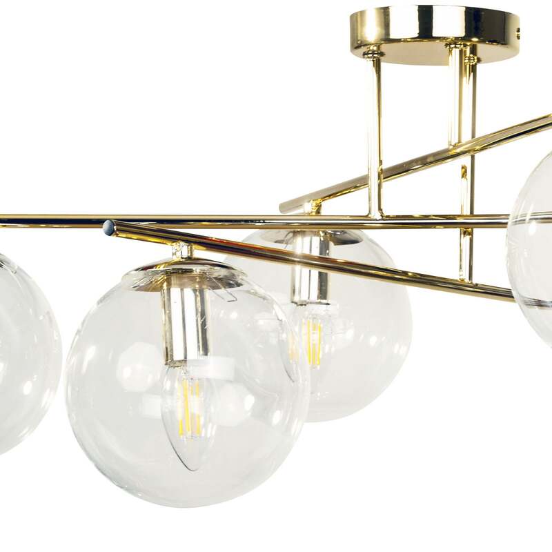Deckenleuchte Zoe 6-flammig LED goldfarben dimmbar Lampe Leuchte 72x72cm - 5905563003152